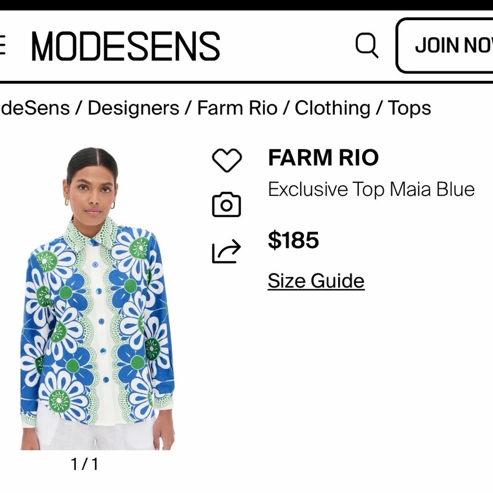 FARM RIO Exclusive Top Maia Blue - Picture 10 of 12